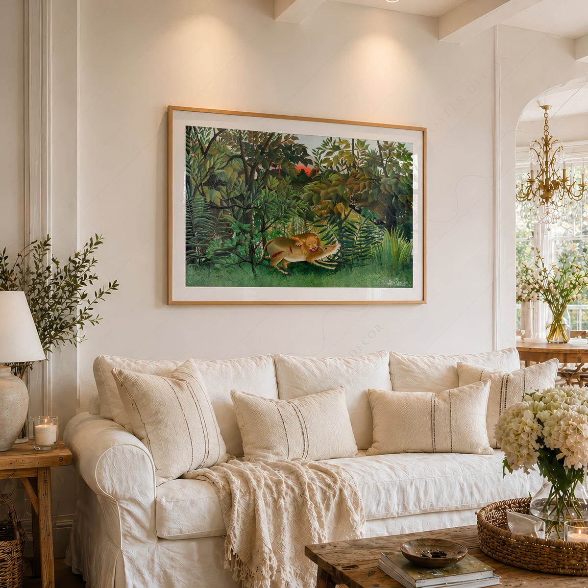 Henri Rousseau The Hungry Lion Art Print – Jungle Wall Art Poster – 10-11 — artwork preview 6