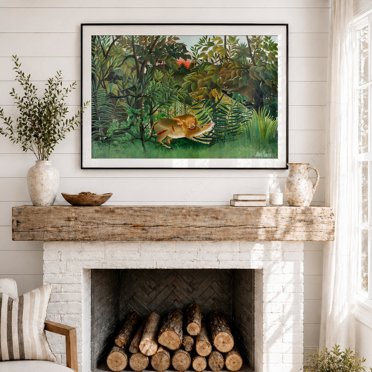 Henri Rousseau The Hungry Lion Art Print – Jungle Wall Art Poster – 10-11 — artwork preview 18