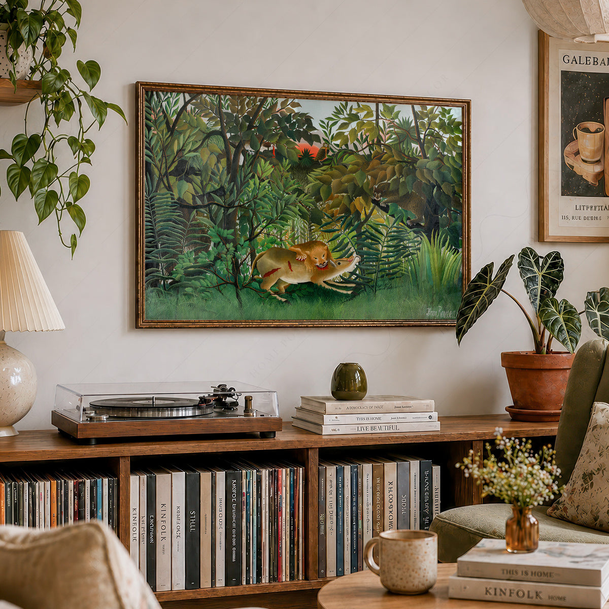 Henri Rousseau The Hungry Lion Art Print – Jungle Wall Art Poster – 10-11 — artwork preview 19