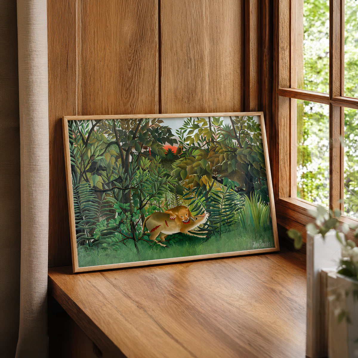 Henri Rousseau The Hungry Lion Art Print – Jungle Wall Art Poster – 10-11 — artwork preview 22