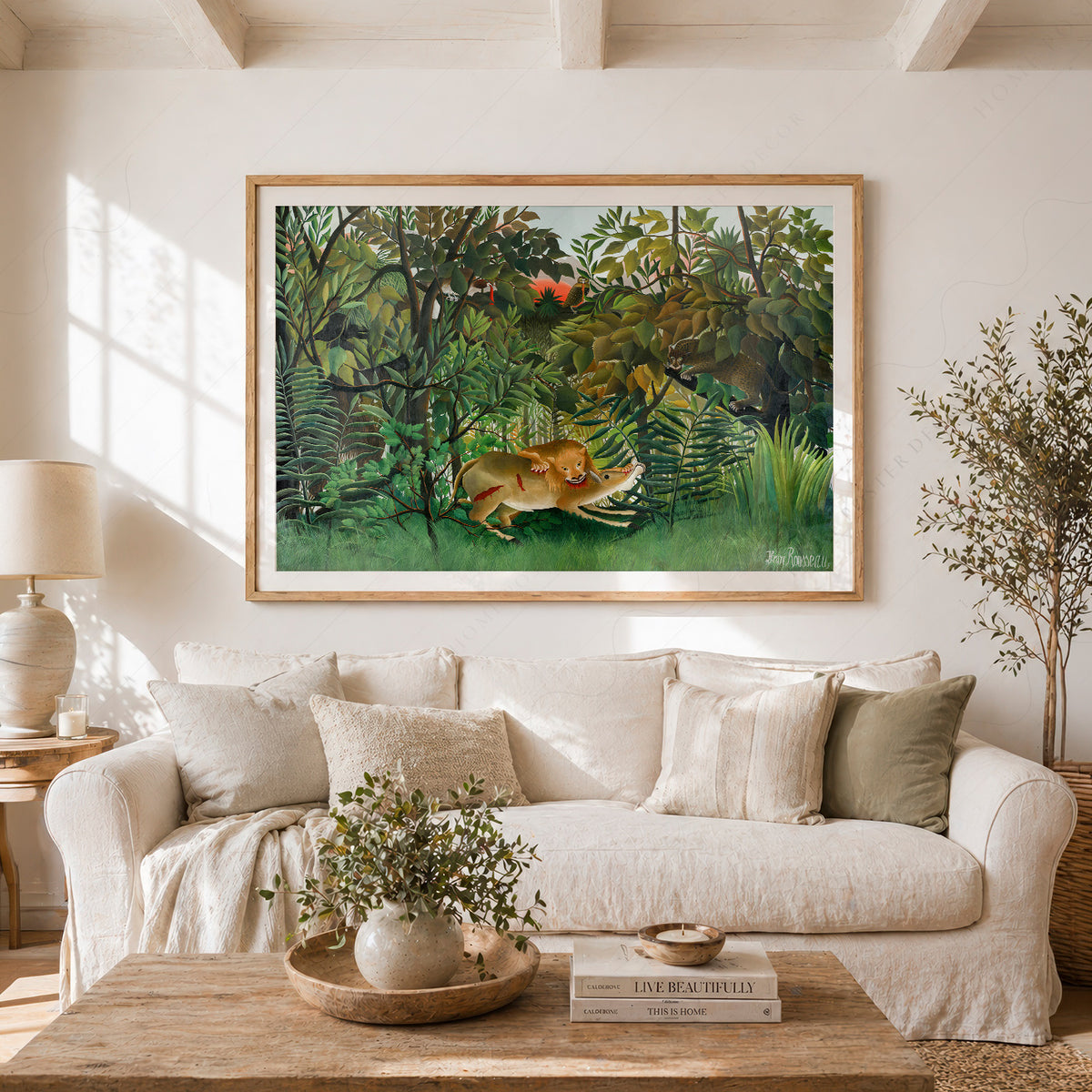 Henri Rousseau The Hungry Lion Art Print – Jungle Wall Art Poster – 10-11 — artwork preview 23