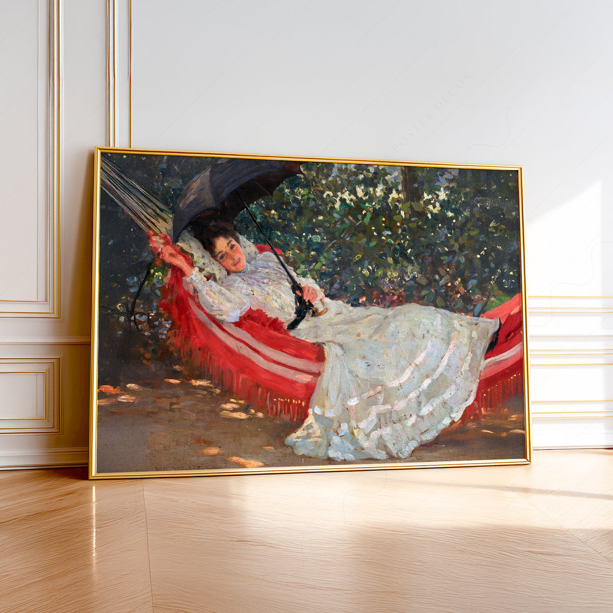 William Henry Margetson The Red Hammock Art Print — artwork preview 1