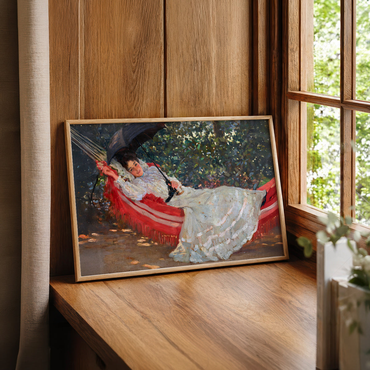 William Henry Margetson The Red Hammock Art Print — artwork preview 22