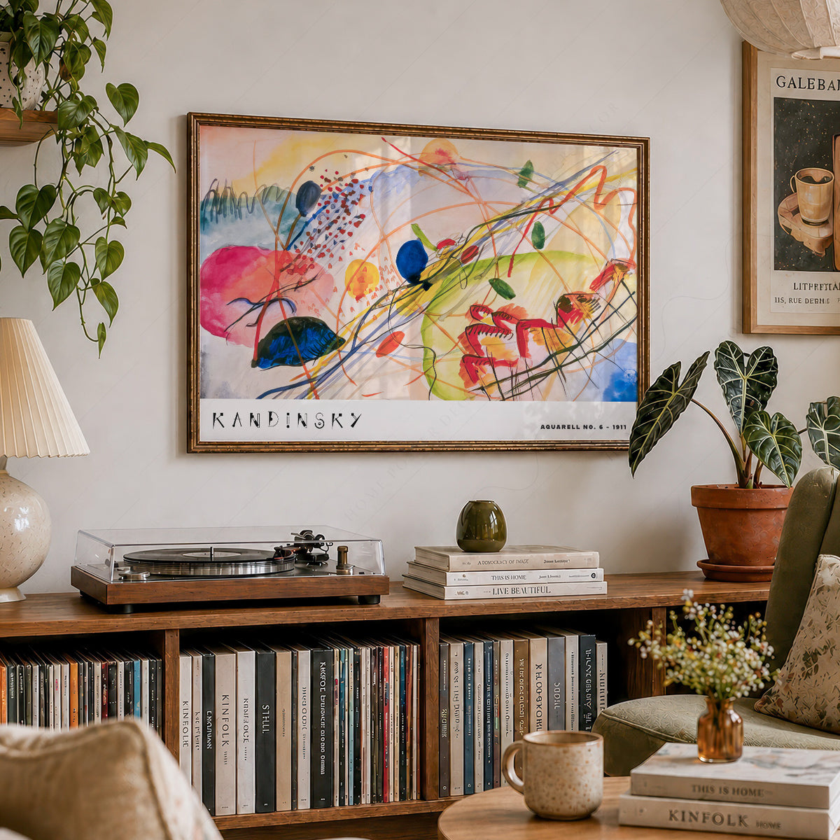 Wassily Kandinsky Abstract Watercolour Exhibition Poster Art Print — artwork preview 19