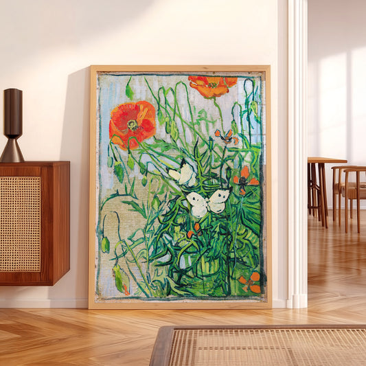 Vincent Van Gogh Butterflies and Poppies Art Print – Floral Wall Decor — artwork preview 5
