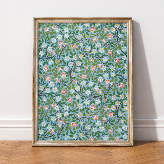 William Morris Clover Floral Pattern Print – Victorian Botanical Wall Art – 11-07 — artwork preview 2