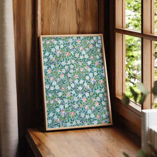 William Morris Clover Floral Pattern Print – Victorian Botanical Wall Art – 11-07 — artwork preview 7