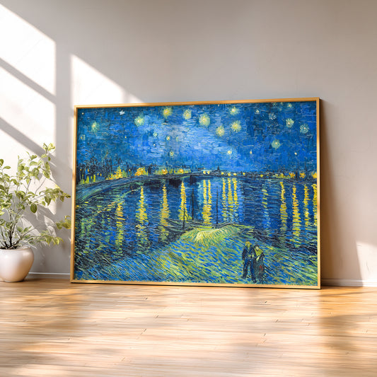 Vincent Van Gogh Starry Night Over the Rhône Print – Famous Painting Wall Art — artwork preview 2