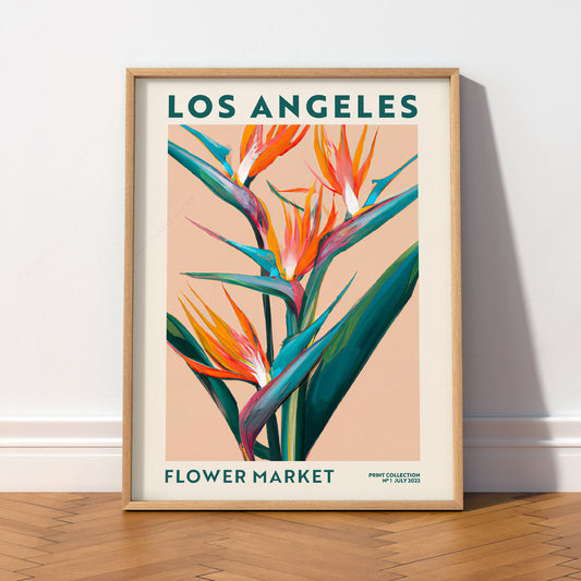 Los Angeles Flower Market Print – Bird of Paradise Botanical Wall Art — artwork preview 2
