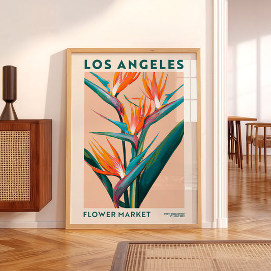 Los Angeles Flower Market Print – Bird of Paradise Botanical Wall Art — artwork preview 5