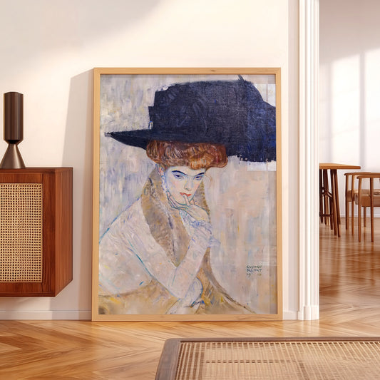 Gustav Klimt The Black Feather Hat Print – Elegant Portrait Wall Art — artwork preview 5