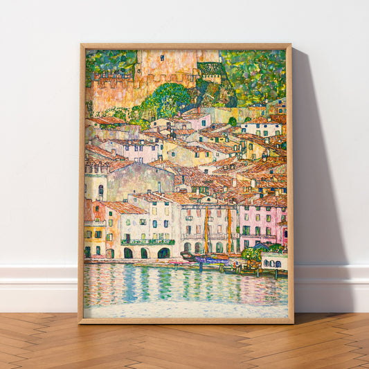 Gustav Klimt Malcesine at Lake Garda Art Print – Italian Landscape Poster — artwork preview 2
