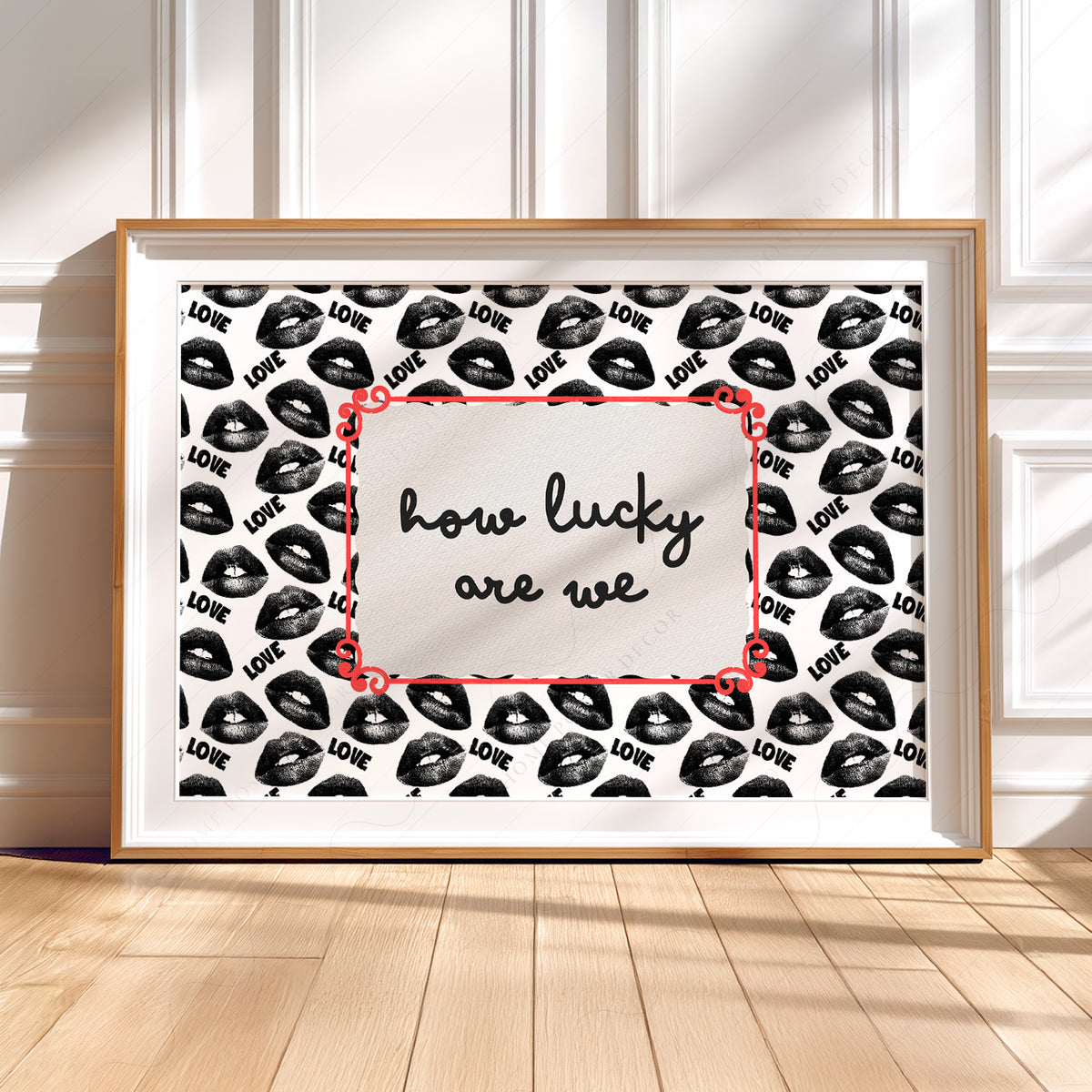 How Lucky Are We Quote Art Print — artwork preview 5