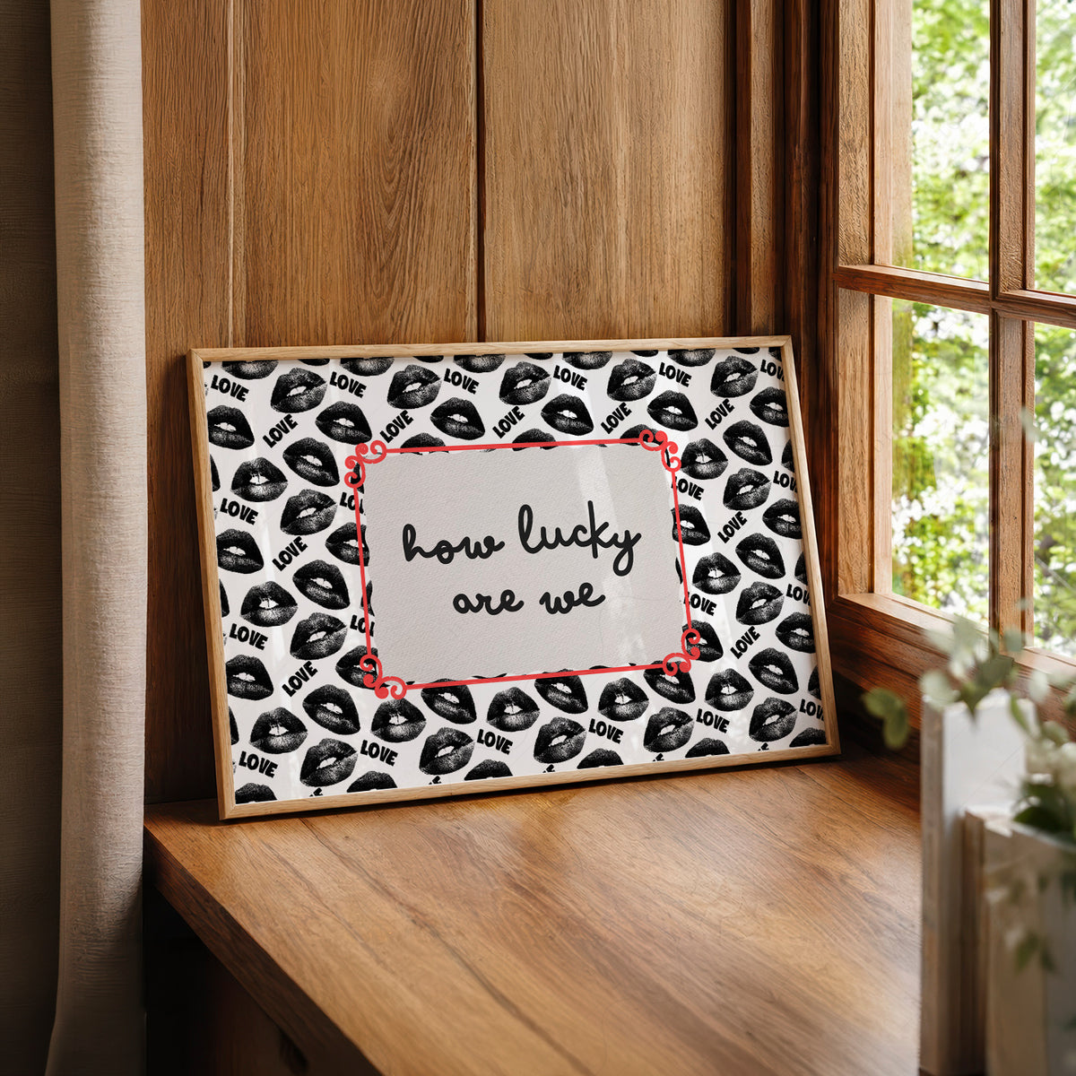 How Lucky Are We Quote Art Print — artwork preview 22