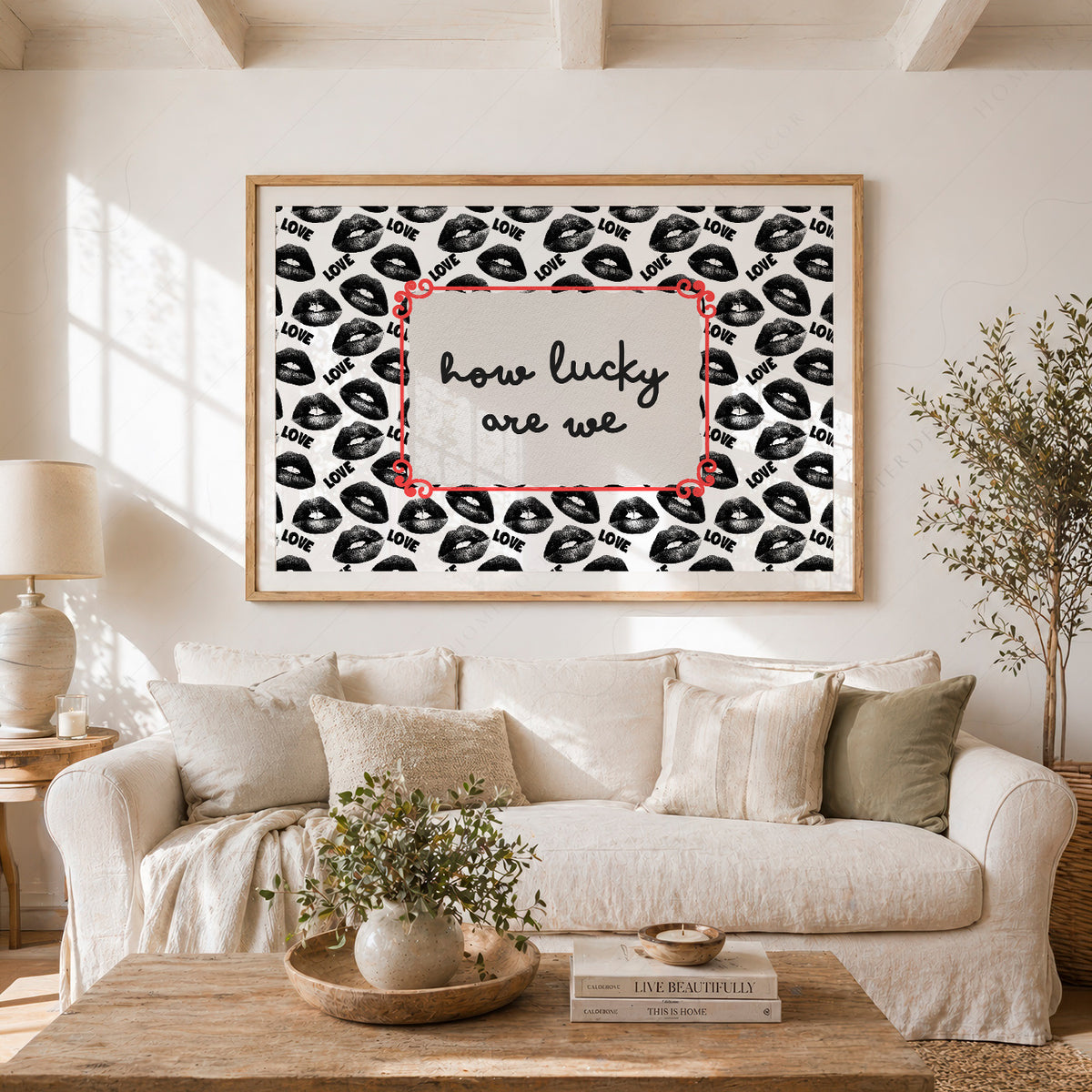 How Lucky Are We Quote Art Print — artwork preview 23