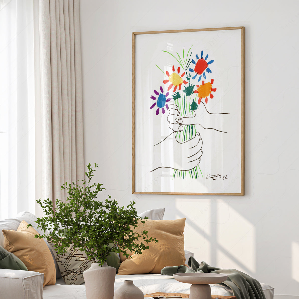 Pablo Picasso The Flowers of Peace 1958 Art Print – Modern Wall Decor — artwork preview 6