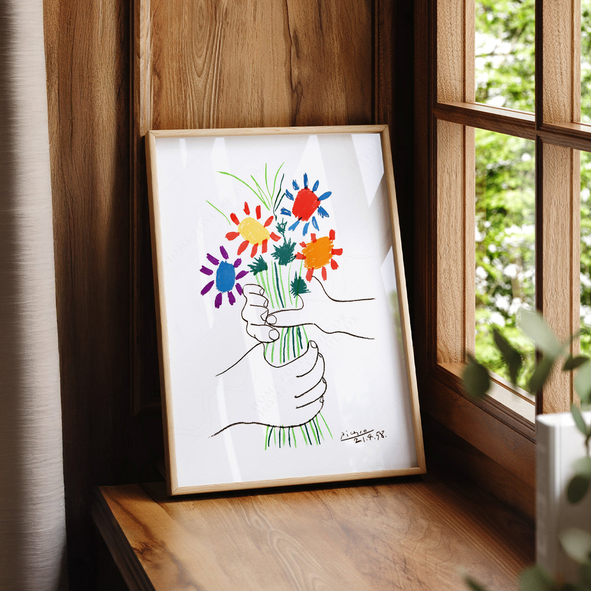 Pablo Picasso The Flowers of Peace 1958 Art Print – Modern Wall Decor — artwork preview 7
