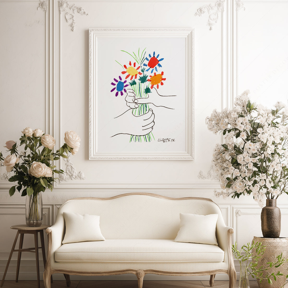Pablo Picasso The Flowers of Peace 1958 Art Print – Modern Wall Decor — artwork preview 17