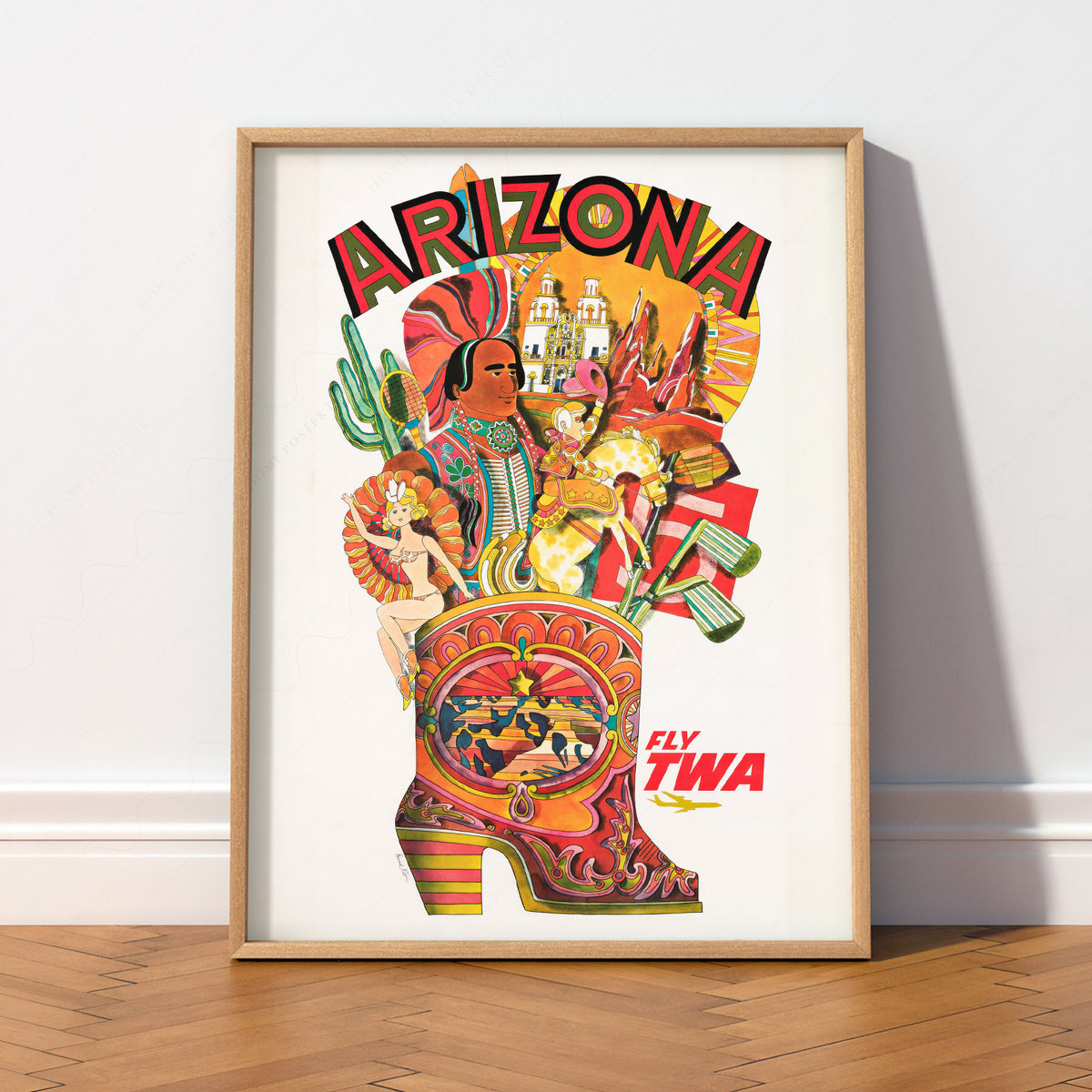 David Klein Arizona Travel Poster Art Print — artwork preview 2
