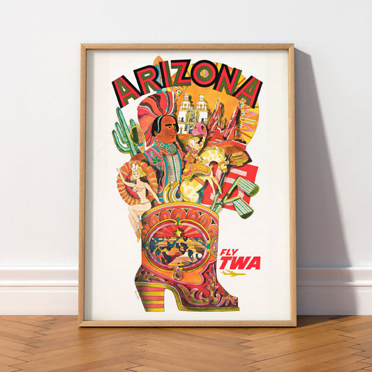 David Klein Arizona Travel Poster Art Print — artwork preview 2