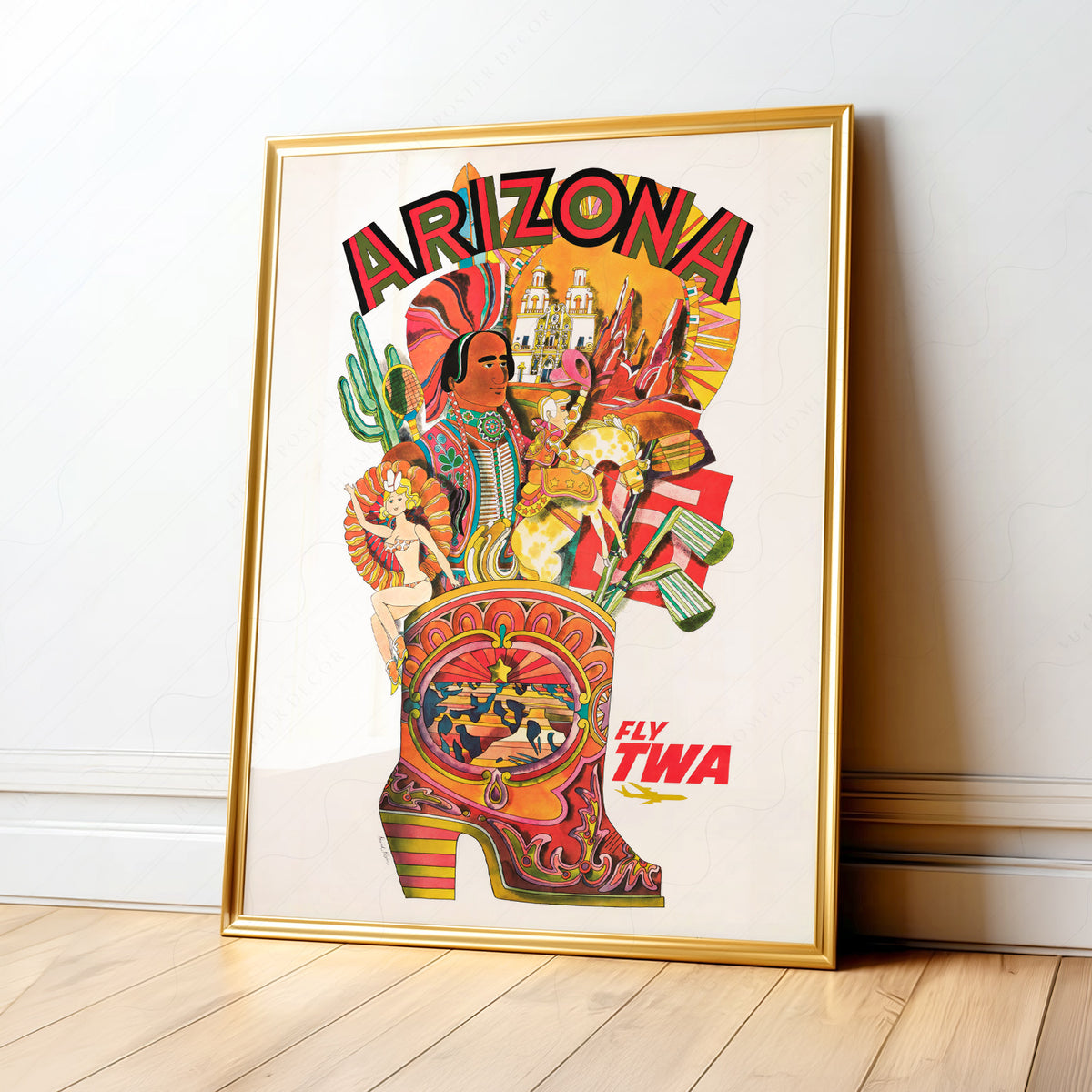 David Klein Arizona Travel Poster Art Print — artwork preview 1