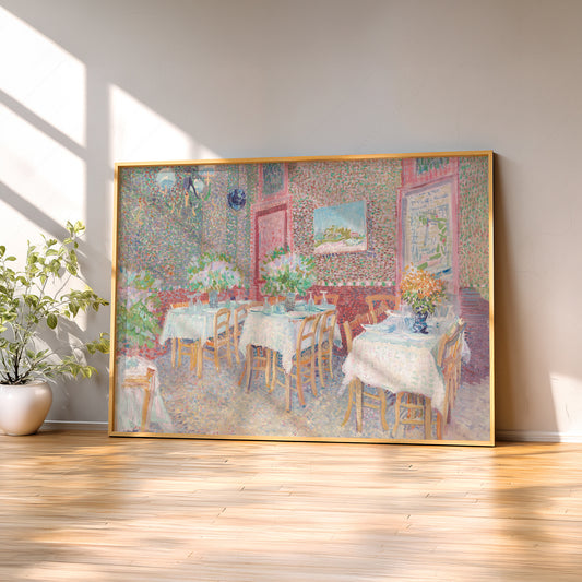Van Gogh Interior of a Restaurant Print – Vintage Café Wall Art Poster — artwork preview 2