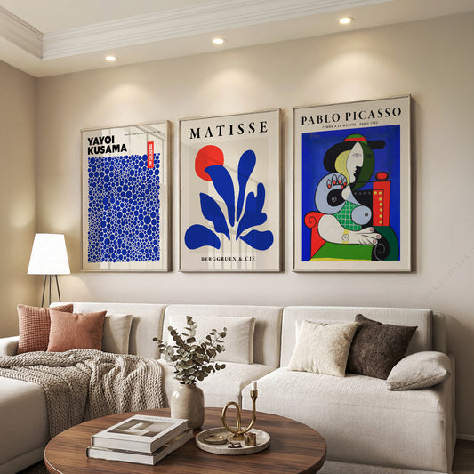 Henri Matisse, Yayoi Kusama, Pablo Picasso Set of 3 Art Prints – Modern Gallery Wall Posters — artwork preview 7