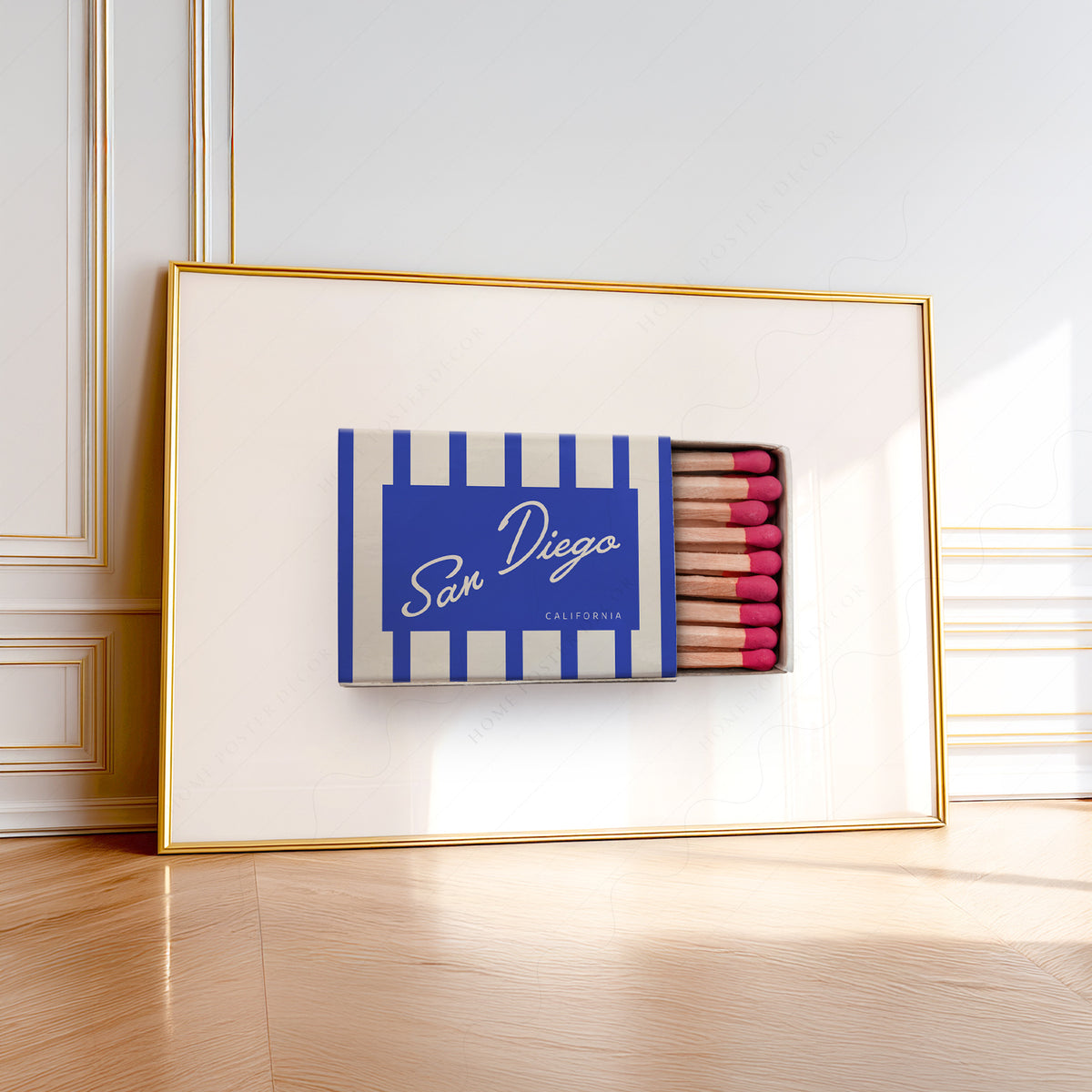 San Diego Matchbox Art Print — artwork preview 1