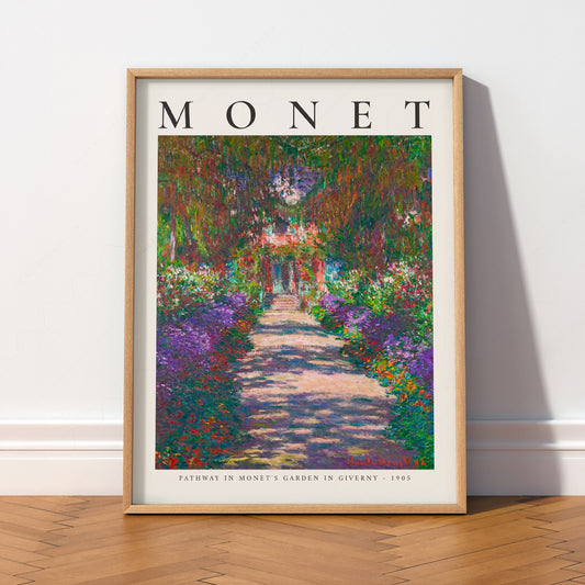 Claude Monet Pathway in Monet's Garden at Giverny Print – Floral Wall Art — artwork preview 2