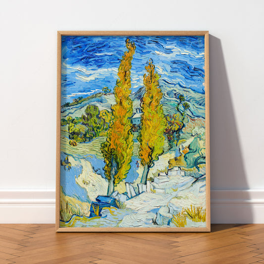Vincent van Gogh The Poplars at Saint-Rémy Art Print – Famous Painting Wall Art — artwork preview 2