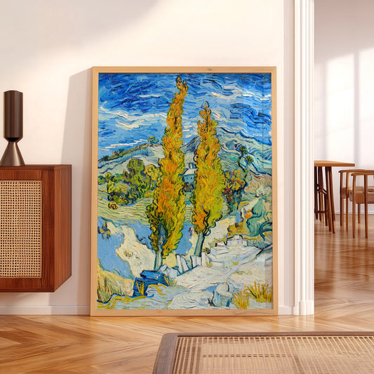 Vincent van Gogh The Poplars at Saint-Rémy Art Print – Famous Painting Wall Art — artwork preview 5