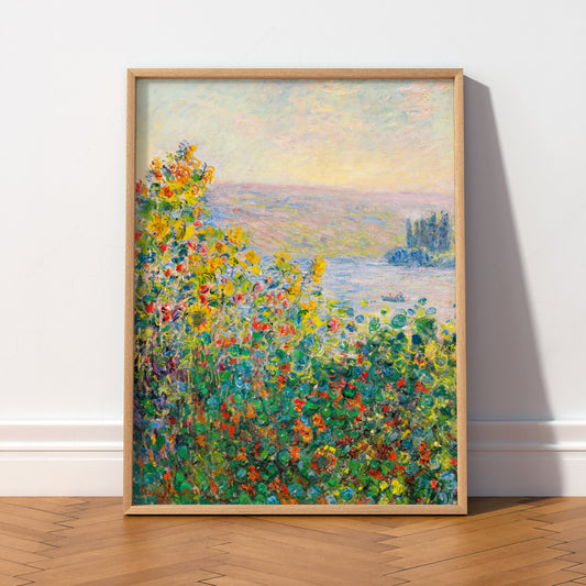 Claude Monet, Flower Beds at Vétheuil Print – Museum Art Print — artwork preview 2