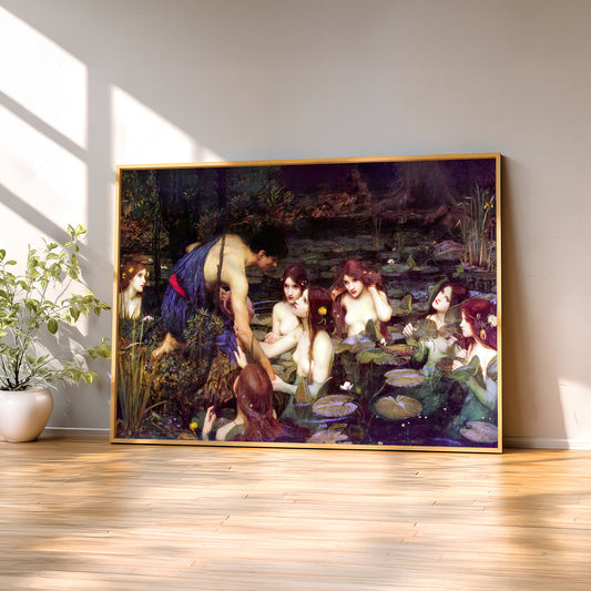 John William Waterhouse Hylas and the Nymphs Art Print — artwork preview 2