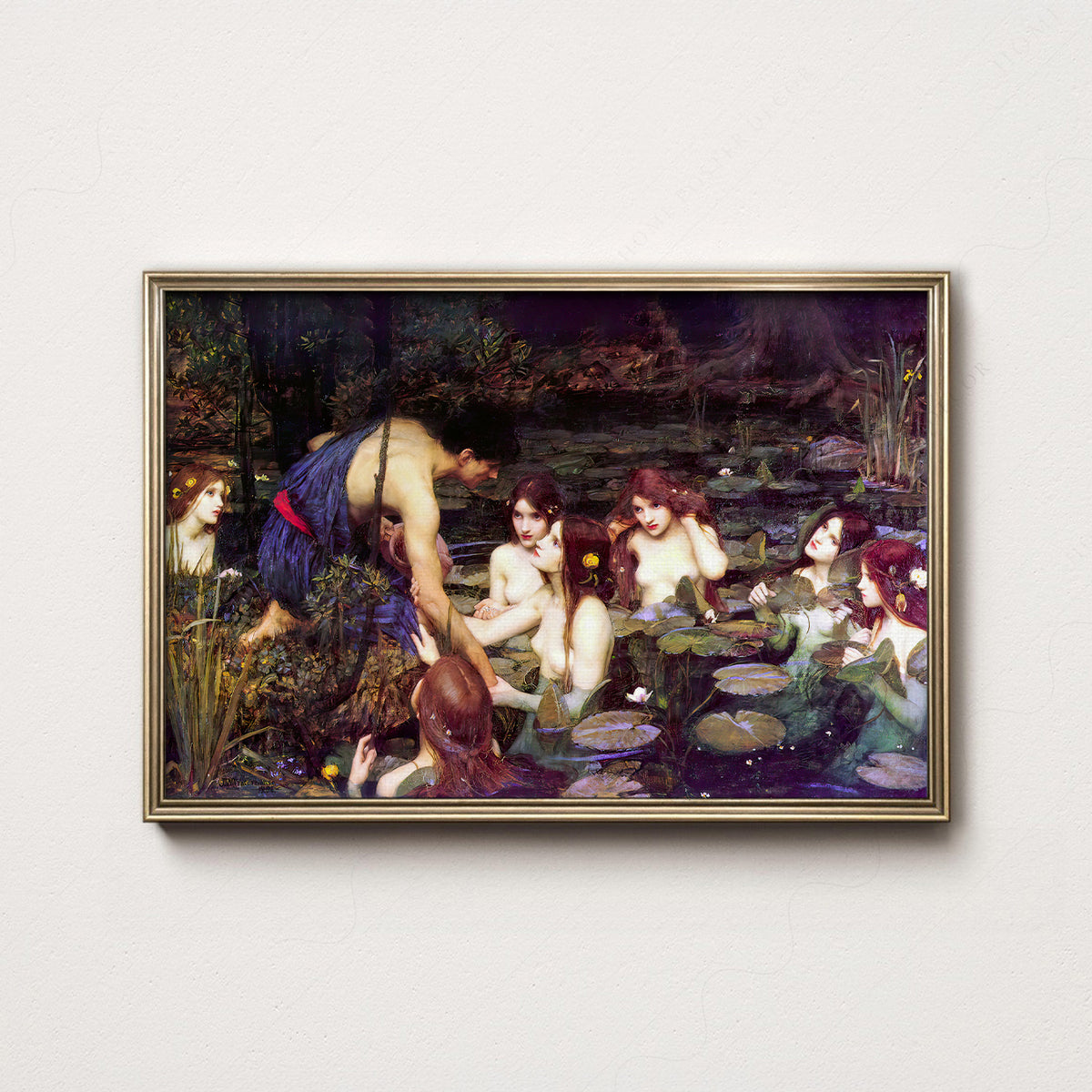 John William Waterhouse Hylas and the Nymphs Art Print — artwork preview 7