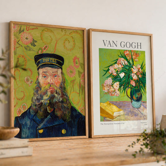 Van Gogh Set of 2 Prints – The Postman & Oleanders Wall Art Posters — artwork preview 8