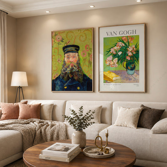 Van Gogh Set of 2 Prints – The Postman & Oleanders Wall Art Posters — artwork preview 12
