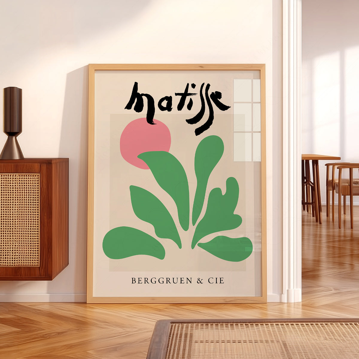 Henri Matisse Green Leaf and Pink Circle Art Print — artwork preview 5