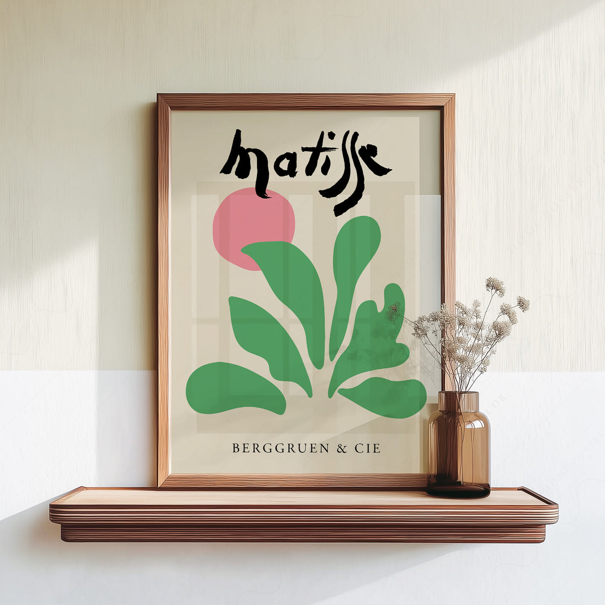 Henri Matisse Green Leaf and Pink Circle Art Print — artwork preview 18