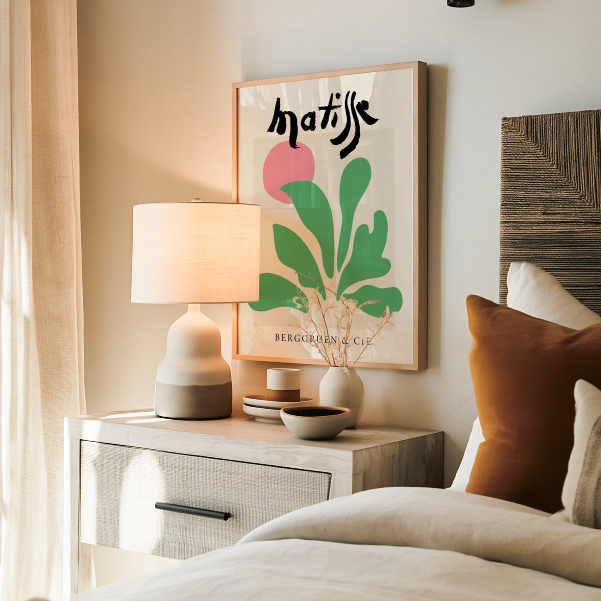 Henri Matisse Green Leaf and Pink Circle Art Print — artwork preview 19