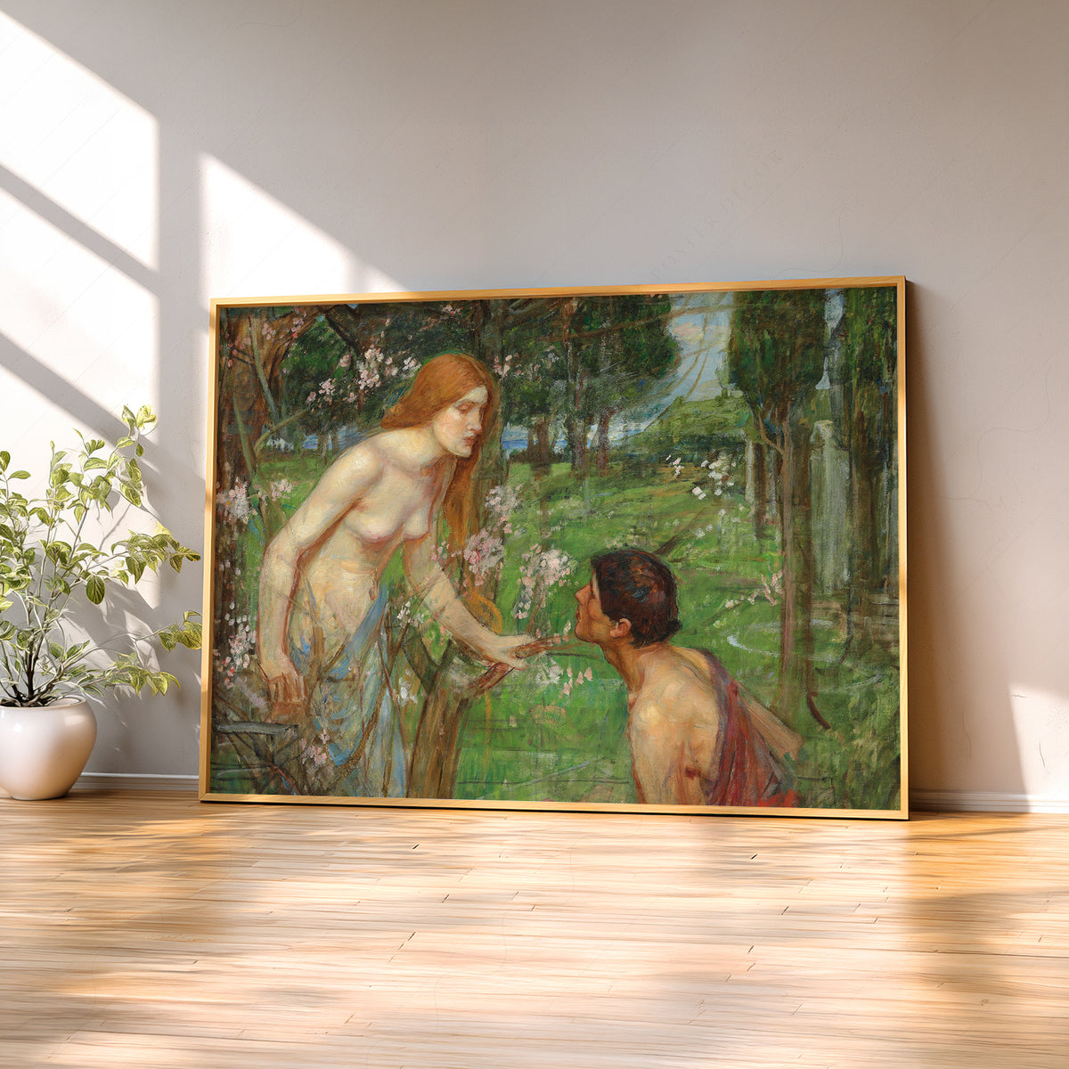 John William Waterhouse Woodland Figures Study Art Print — artwork preview 2