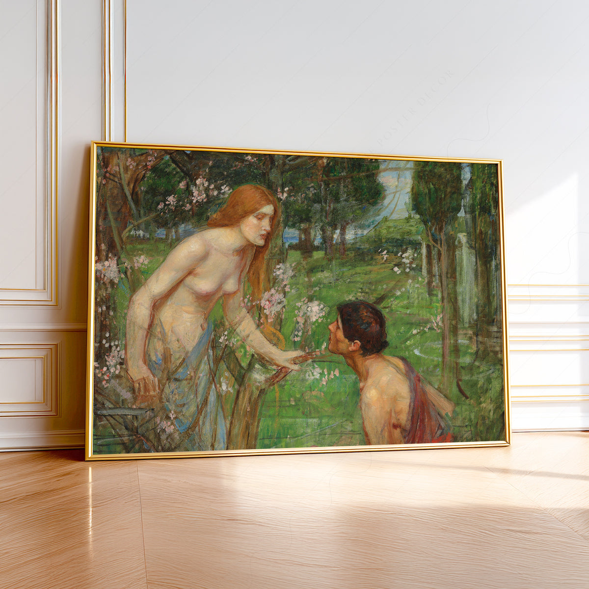 John William Waterhouse Woodland Figures Study Art Print — artwork preview 1