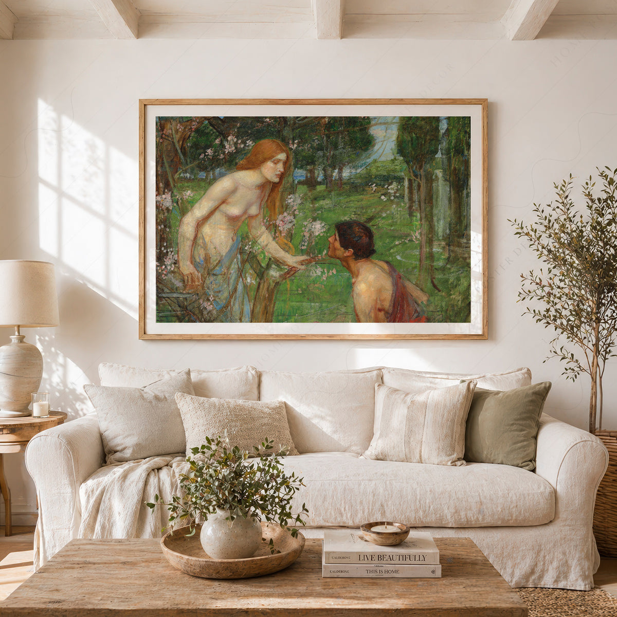 John William Waterhouse Woodland Figures Study Art Print — artwork preview 23