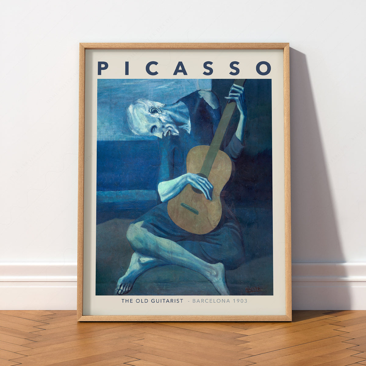 Pablo Picasso The Old Guitarist Art Print – Blue Period Wall Poster — artwork preview 2