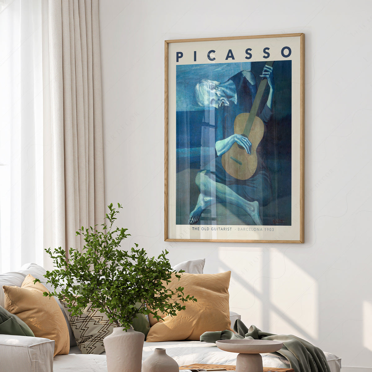 Pablo Picasso The Old Guitarist Art Print – Blue Period Wall Poster — artwork preview 6