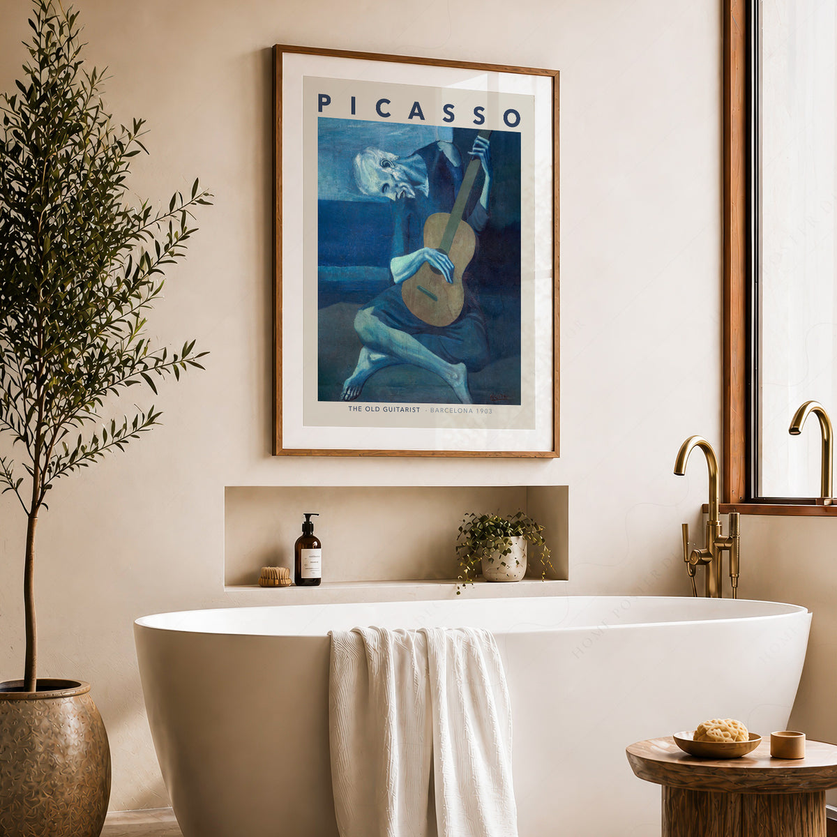 Pablo Picasso The Old Guitarist Art Print – Blue Period Wall Poster — artwork preview 22
