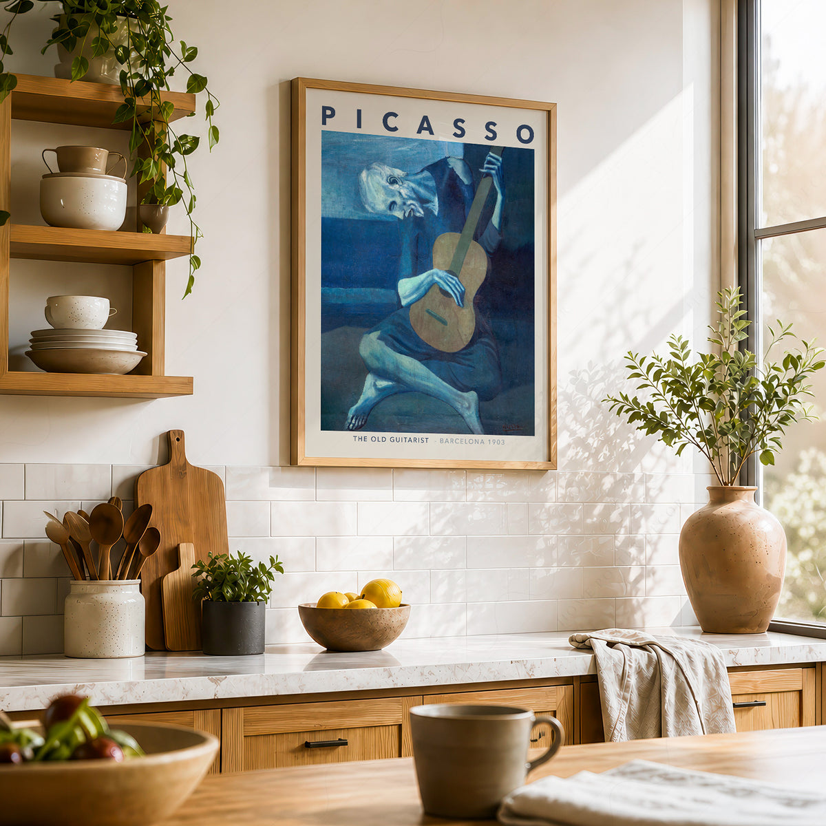 Pablo Picasso The Old Guitarist Art Print – Blue Period Wall Poster — artwork preview 23