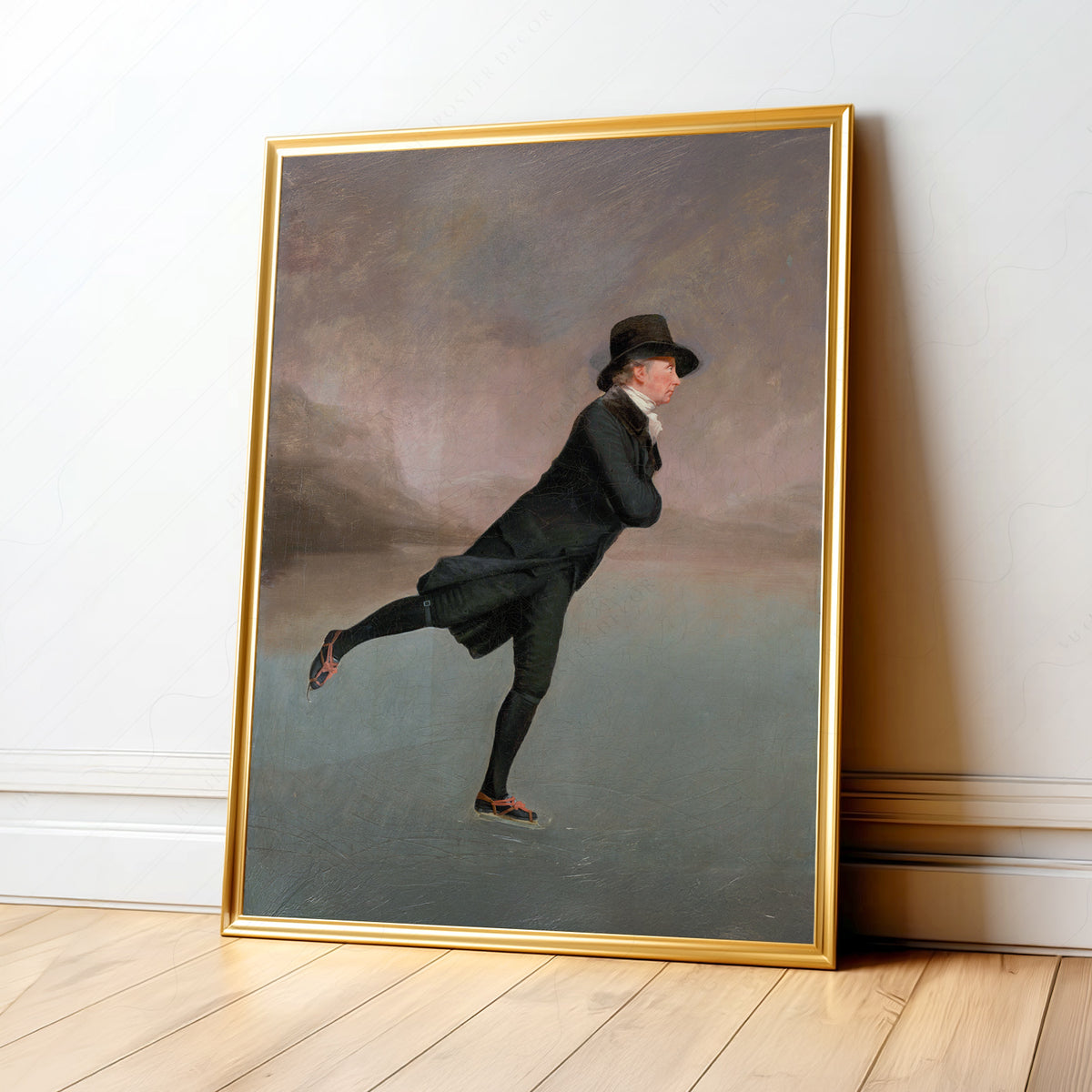 Skating on Duddingston Loch Art Print — artwork preview 1
