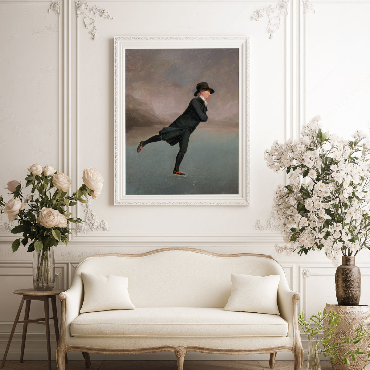 Skating on Duddingston Loch Art Print — artwork preview 17