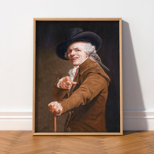 Joseph Ducreux Self-Portrait with a Mocking Face Print – Funny Classic Art — artwork preview 2