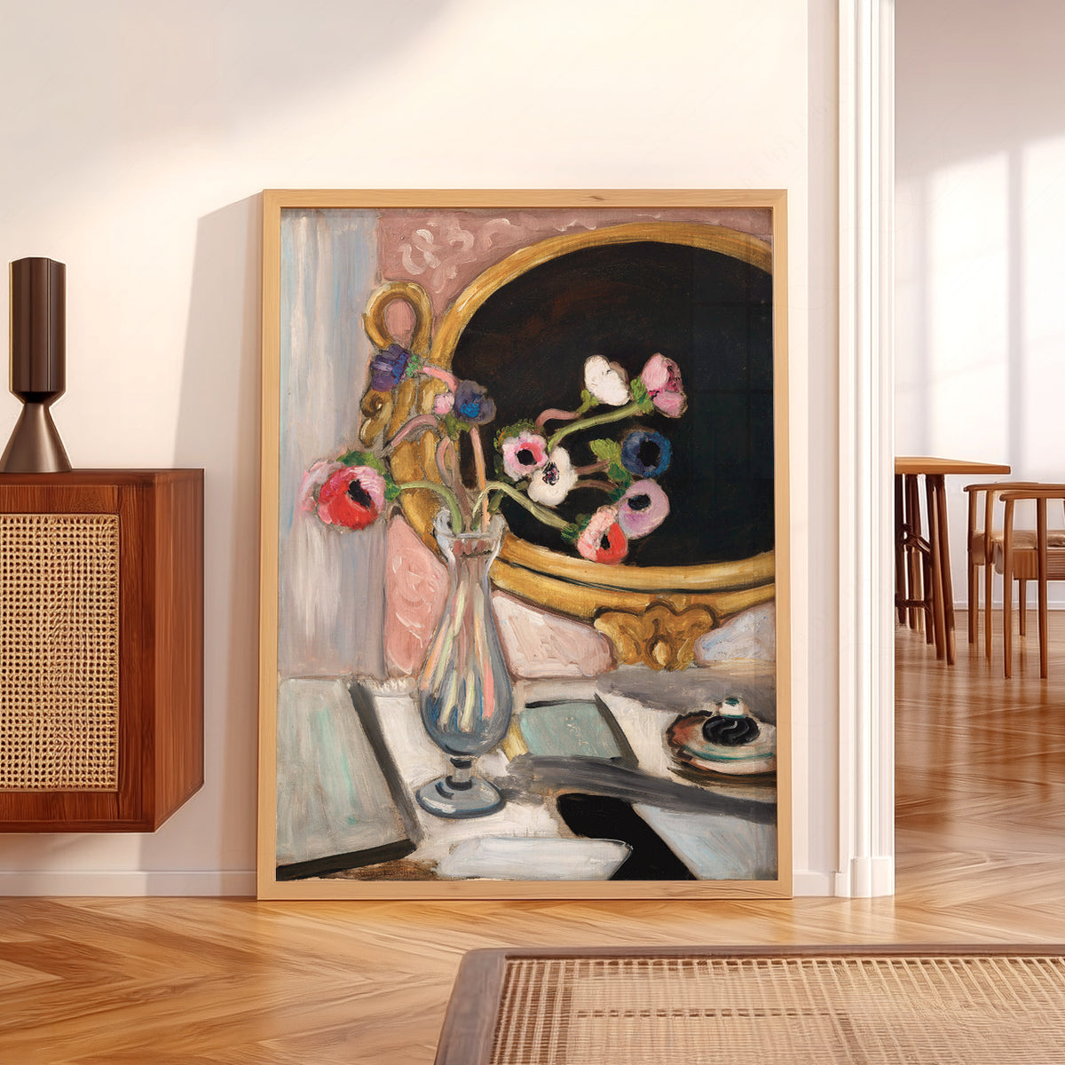 Henri Matisse Black Mirror Art Print – Floral Still Life Wall Poster – 01-01 — artwork preview 5